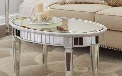 50 Photos Oval Mirrored Coffee Tables