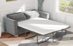 2024 Popular 2 in 1 Gray Pull Out Sofa Beds