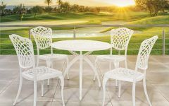 15 Collection of White Outdoor Patio Dining Sets