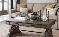 2024 Latest Bellamy Traditional Weathered Peppercorn Storage Coffee Tables