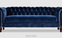 20 Collection of Blue Velvet Tufted Sofas