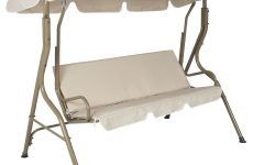 25 Photos 2-Person Outdoor Convertible Canopy Swing Gliders With Removable Cushions Beige