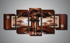 10 Collection of 5 Piece Wall Art Canvas