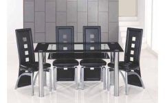 20 Best Collection of Black Glass Dining Tables 6 Chairs