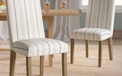 15 Photos Bob Stripe Upholstered Dining Chairs (Set of 2)