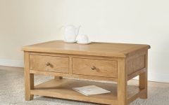 40 Photos Light Oak Coffee Tables With Drawers