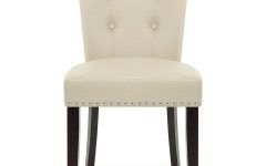 2024 Popular Cream Leather Dining Chairs