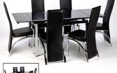 2024 Latest Black Extendable Dining Tables Sets
