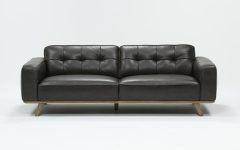 20 Ideas of Caressa Leather Dark Grey Sofa Chairs