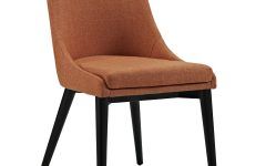 15 Photos Carlton Wood Leg Upholstered Dining Chairs