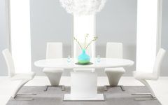 20 Ideas of White High Gloss Oval Dining Tables