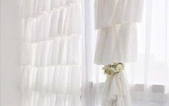 The 25 Best Collection of Sheer Voile Ruffled Tier Window Curtain Panels