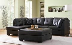 Top 15 of Contemporary Black Leather Sectional Sofa Left Side Chaise