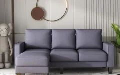 15 Ideas of Dark Grey Polyester Sofa Couches