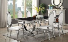 Chrome Dining Tables With Tempered Glass