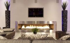 Contemporary European Living Room with Modern Fireplace