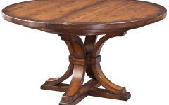 15 Collection of Gaspard Maple Solid Wood Pedestal Dining Tables