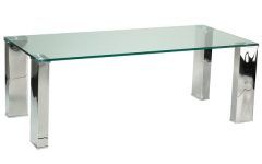 25 Collection of Cortesi Home Remi Contemporary Chrome Glass Coffee Tables