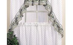 25 Photos Cotton-Blend Ivy Floral Tier Curtain and Swag Sets