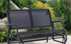25 Inspirations 2-Person Antique Black Iron Outdoor Gliders