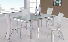 2024 Popular Chrome Contemporary Square Casual Dining Tables