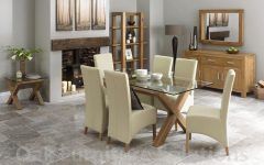 20 Ideas of Oak and Glass Dining Tables and Chairs