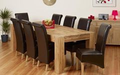 20 Collection of Oak Dining Tables and 8 Chairs