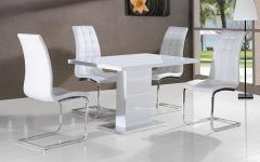 20 Inspirations White High Gloss Dining Tables and 4 Chairs