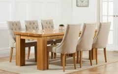 20 Ideas of Oak Dining Tables and Fabric Chairs