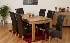 Top 20 of Oak Dining Tables and Leather Chairs