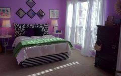 DIY Fabric Bedroom Decor With Purple Wall Paint
