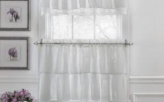 25 Collection of Elegant Crushed Voile Ruffle Window Curtain Pieces