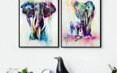 20 Ideas of Abstract Elephant Wall Art