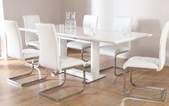 2024 Best of White Extendable Dining Tables and Chairs