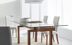 2024 Latest Extending Glass Dining Tables