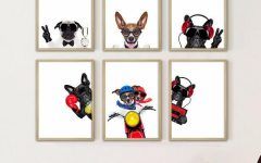 20 Ideas of Dogs Canvas Wall Art