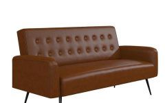15 Best Collection of Celine Sectional Futon Sofas With Storage Camel Faux Leather