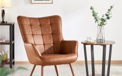 15 Photos Marisa Faux Leather Wingback Chairs