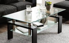 15 Photos Glass Coffee Tables With Lower Shelves