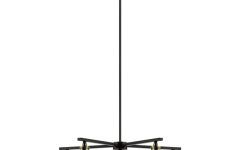 15 Collection of Oil Rubbed Bronze and Antique Brass Four-Light Chandeliers