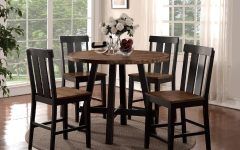 20 The Best Goodman 5 Piece Solid Wood Dining Sets (Set of 5)