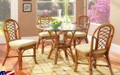 2024 Latest Wicker and Glass Dining Tables