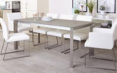 20 Ideas of Grey Glass Dining Tables