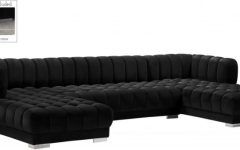 15 Best Collection of 3Pc French Seamed Sectional Sofas Velvet Black