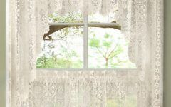 25 Best Ideas Elegant White Priscilla Lace Kitchen Curtain Pieces