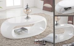 40 Inspirations Oval Gloss Coffee Tables