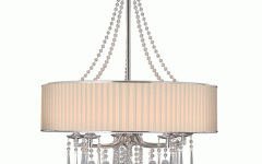 2024 Best of Fabric Drum Shade Chandeliers
