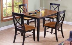 20 Best Collection of Craftsman 5 Piece Round Dining Sets With Uph Side Chairs