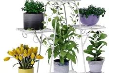 White 32-Inch Plant Stands