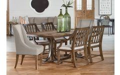 Top 20 of Magnolia Home Shop Floor Dining Tables With Iron Trestle